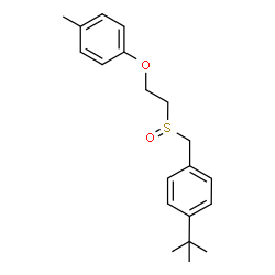 ChemSpider 2D Image | 1-Methyl-4-(2-{[4-(2-methyl-2-propanyl)benzyl]sulfinyl}ethoxy)benzene | C20H26O2S