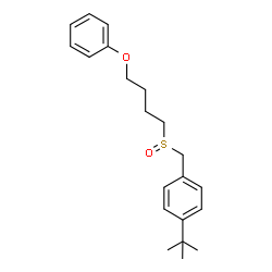 ChemSpider 2D Image | 1-(2-Methyl-2-propanyl)-4-{[(4-phenoxybutyl)sulfinyl]methyl}benzene | C21H28O2S