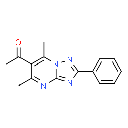 ChemSpider 2D Image | 1-(5,7-Dimethyl-2-phenyl[1,2,4]triazolo[1,5-a]pyrimidin-6-yl)ethanone | C15H14N4O