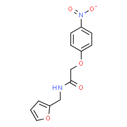ChemSpider 2D Image | N-(2-Furylmethyl)-2-(4-nitrophenoxy)acetamide | C13H12N2O5