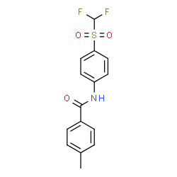 ChemSpider 2D Image | N-{4-[(Difluoromethyl)sulfonyl]phenyl}-4-methylbenzamide | C15H13F2NO3S