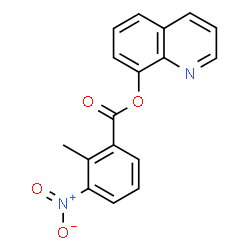 ChemSpider 2D Image | 8-Quinolinyl 2-methyl-3-nitrobenzoate | C17H12N2O4