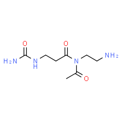 ChemSpider 2D Image | N-Acetyl-N-(2-aminoethyl)-N~3~-carbamoyl-beta-alaninamide | C8H16N4O3