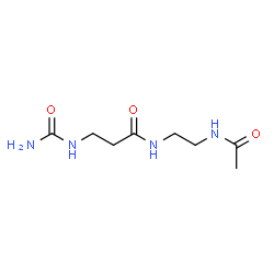 ChemSpider 2D Image | N-(2-Acetamidoethyl)-N~3~-carbamoyl-beta-alaninamide | C8H16N4O3