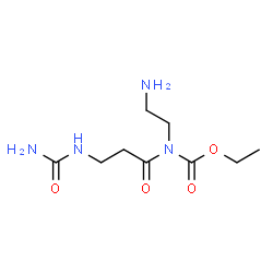ChemSpider 2D Image | N-(2-Aminoethyl)-N~3~-carbamoyl-N-(ethoxycarbonyl)-beta-alaninamide | C9H18N4O4