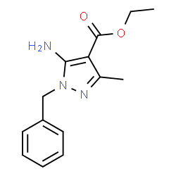 ChemSpider 2D Image | Ethyl 5-amino-1-benzyl-3-methyl-1H-pyrazole-4-carboxylate | C14H17N3O2