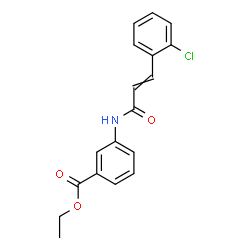 ChemSpider 2D Image | Ethyl 3-{[3-(2-chlorophenyl)acryloyl]amino}benzoate | C18H16ClNO3
