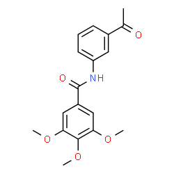 ChemSpider 2D Image | N-(3-Acetylphenyl)-3,4,5-trimethoxybenzamide | C18H19NO5