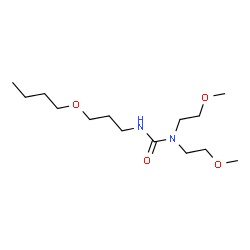 ChemSpider 2D Image | 3-(3-Butoxypropyl)-1,1-bis(2-methoxyethyl)urea | C14H30N2O4