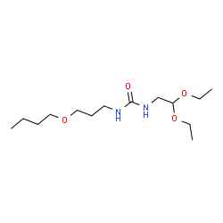 ChemSpider 2D Image | 1-(3-Butoxypropyl)-3-(2,2-diethoxyethyl)urea | C14H30N2O4