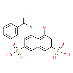 ChemSpider 2D Image | 4-(Benzoylamino)-5-hydroxy-2,7-naphthalenedisulfonic acid | C17H13NO8S2