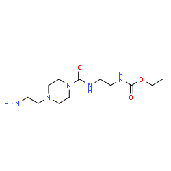 ChemSpider 2D Image | Ethyl [2-({[4-(2-aminoethyl)-1-piperazinyl]carbonyl}amino)ethyl]carbamate | C12H25N5O3