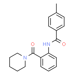 ChemSpider 2D Image | 4-Methyl-N-[2-(1-piperidinylcarbonyl)phenyl]benzamide | C20H22N2O2