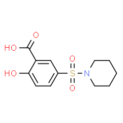 ChemSpider 2D Image | 2-Hydroxy-5-(1-piperidinylsulfonyl)benzoic acid | C12H15NO5S