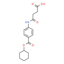 ChemSpider 2D Image | 4-[4-[cyclohexyloxy(oxo)methyl]anilino]-4-oxobutanoic acid | C17H21NO5