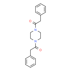 ChemSpider 2D Image | 1,1'-(1,4-Piperazinediyl)bis(2-phenylethanone) | C20H22N2O2