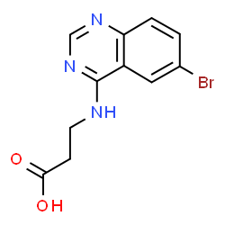 ChemSpider 2D Image | N-(6-Bromo-4-quinazolinyl)-beta-alanine | C11H10BrN3O2