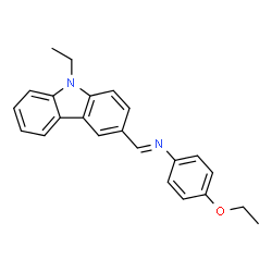 ChemSpider 2D Image | 4-Ethoxy-N-[(E)-(9-ethyl-9H-carbazol-3-yl)methylene]aniline | C23H22N2O