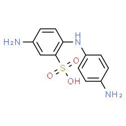 ChemSpider 2D Image | 5-amino-2-(4-aminoanilino)benzenesulfonic acid | C12H13N3O3S