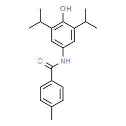 ChemSpider 2D Image | N-(4-Hydroxy-3,5-diisopropylphenyl)-4-methylbenzamide | C20H25NO2