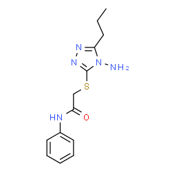 ChemSpider 2D Image | 2-[(4-Amino-5-propyl-4H-1,2,4-triazol-3-yl)sulfanyl]-N-phenylacetamide | C13H17N5OS