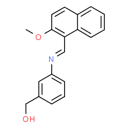ChemSpider 2D Image | (3-{(E)-[(2-Methoxy-1-naphthyl)methylene]amino}phenyl)methanol | C19H17NO2