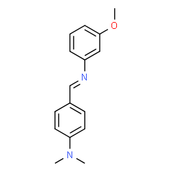 ChemSpider 2D Image | 4-[(E)-[(3-methoxyphenyl)imino]methyl]-N,N-dimethylaniline | C16H18N2O
