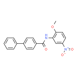 ChemSpider 2D Image | N-(2-Methoxy-5-nitrophenyl)-4-biphenylcarboxamide | C20H16N2O4
