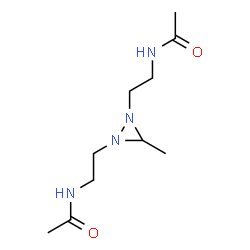 ChemSpider 2D Image | N,N'-[(3-Methyl-1,2-diaziridinediyl)di-2,1-ethanediyl]diacetamide | C10H20N4O2