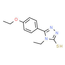ChemSpider 2D Image | 5-(4-Ethoxyphenyl)-4-ethyl-2,4-dihydro-3H-1,2,4-triazole-3-thione | C12H15N3OS