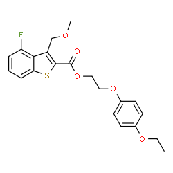 ChemSpider 2D Image | 2-(4-Ethoxyphenoxy)ethyl 4-fluoro-3-(methoxymethyl)-1-benzothiophene-2-carboxylate | C21H21FO5S
