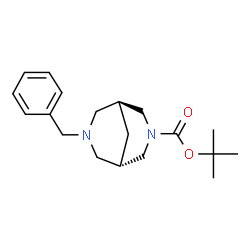 ChemSpider 2D Image | 2-Methyl-2-propanyl (1S,5S)-7-benzyl-3,7-diazabicyclo[3.3.1]nonane-3-carboxylate | C19H28N2O2