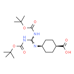 ChemSpider 2D Image | cis-4-[(2,2,10,10-Tetramethyl-4,8-dioxo-3,9-dioxa-5,7-diazaundecan-6-ylidene)amino]cyclohexanecarboxylic acid | C18H31N3O6