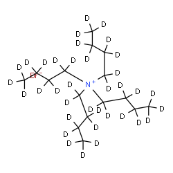 ChemSpider 2D Image | N,N,N-Tris[(~2~H_9_)butyl]-1-(~2~H_9_)butanaminium bromide | C16D36BrN