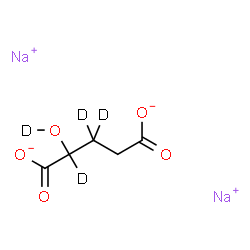 ChemSpider 2D Image | Disodium 2-(~2~H)hydroxy(2,3,3-~2~H_3_)pentanedioate | C5H2D4Na2O5