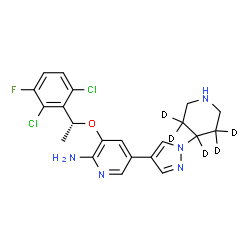 ChemSpider 2D Image | (R)-Crizotinib-d5 | C21H17D5Cl2FN5O