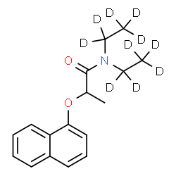 ChemSpider 2D Image | N,N-Bis[(~2~H_5_)ethyl]-2-(1-naphthyloxy)propanamide | C17H11D10NO2