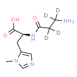 ChemSpider 2D Image | beta-(2,2,3,3-~2~H_4_)Alanyl-3-methyl-L-histidine | C10H12D4N4O3