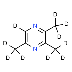 ChemSpider 2D Image | 2,3,5-Tris[(~2~H_3_)methyl](~2~H)pyrazine | C7D10N2