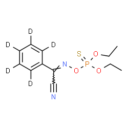 ChemSpider 2D Image | (1Z)-2,3,4,5,6-pentadeuterio-N-diethoxyphosphinothioyloxy-benzimidoyl cyanide | C12H10D5N2O3PS