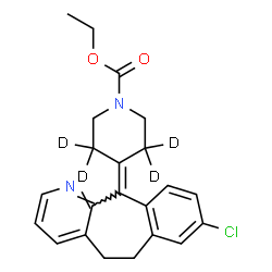 ChemSpider 2D Image | LORATADINE-D4 | C22H19D4ClN2O2