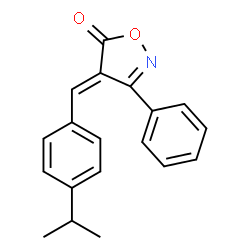 ChemSpider 2D Image | (4E)-4-(4-Isopropylbenzylidene)-3-phenyl-1,2-oxazol-5(4H)-one | C19H17NO2