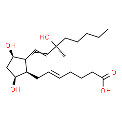 ChemSpider 2D Image | (5E,9alpha,11alpha,15S)-9,11,15-Trihydroxy-15-methylprosta-5,13-dien-1-oic acid | C21H36O5