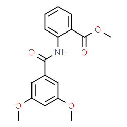 ChemSpider 2D Image | Methyl 2-[(3,5-dimethoxybenzoyl)amino]benzoate | C17H17NO5