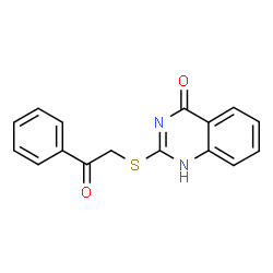 ChemSpider 2D Image | 2-[(2-Oxo-2-phenylethyl)sulfanyl]-4(1H)-quinazolinone | C16H12N2O2S