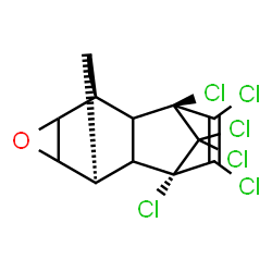 ChemSpider 2D Image | (1S,3S,6S,8S)-3,4,5,6,13,13-Hexachlor-10-oxapentacyclo[6.3.1.1~3,6~.0~2,7~.0~9,11~]tridec-4-en | C12H8Cl6O