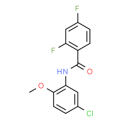 ChemSpider 2D Image | N-(5-Chloro-2-methoxyphenyl)-2,4-difluorobenzamide | C14H10ClF2NO2