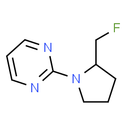 ChemSpider 2D Image | 2-[2-(Fluoromethyl)-1-pyrrolidinyl]pyrimidine | C9H12FN3