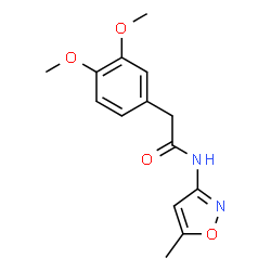 ChemSpider 2D Image | 2-(3,4-Dimethoxyphenyl)-N-(5-methyl-1,2-oxazol-3-yl)acetamide | C14H16N2O4