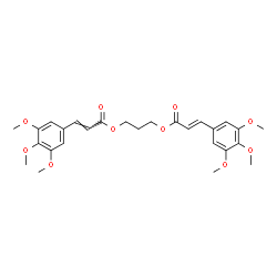 ChemSpider 2D Image | 1,3-Propanediyl (2E,2'E)bis[3-(3,4,5-trimethoxyphenyl)acrylate] | C27H32O10